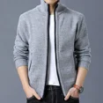 thumbnail image 3 of Suéter de punto para hombre, cárdigan a rayas con cuello, ropa para hombre, cremallera, moda coreana, réplica barata de alta calidad Y2k Vintage A, 3 of 5