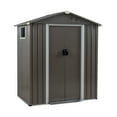 thumbnail image 3 of Sobaniilo 5x3x6FT Outdoor Storage Shed Clearance with Lockable Door Metal Garden Shed Steel Anti-Corrosion Storage House Waterproof Tool Shed (Gray), 3 of 8