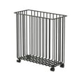 thumbnail image 2 of Carrito de almacenamiento para esterilla de , cesta de lavandería con ruedas de metal, organizador de gimnasio, cesta con ruedas para dormitorio, Negro y L, 2 of 8