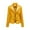 Yellow, variant on NARABB Women's LeatherJacket Lapel Motor Jacket Coat Zip Biker Short Punk Cropped Tops Yellow XXXL