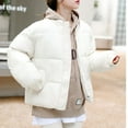 thumbnail image 3 of Olyvenn Trendy Womens Fashion Plus Long Sleeve Winter Warm Fleece Overcoats Women Warm Pocket Coat Turn Down Collar Long Jacket Winter Down Parkas White 4, 3 of 4