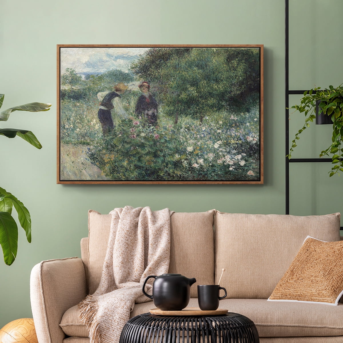 Vintage Botanical Print-LVIII By Wexford Home Framed in Walnut Wood Gallery Wrapped Canvas 25 in. x 37 in.