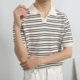 thumbnail image 4 of MQLKF Men's Fashion Shirts Casual Long Sleeve Golf Shirts Color Block Cotton Top Skeleton Stylish Comfortable Breathable Handsome Men's Polo Shirt, 4 of 9