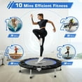 thumbnail image 7 of BCAN 38"/40''/48'' Foldable Mini Trampoline Fitness Trampoline with Safety Pad,Rebounder Exercise Trampoline for Adults Indoor/Garden Workout,Max Load 300lbs/440lbs, 7 of 7