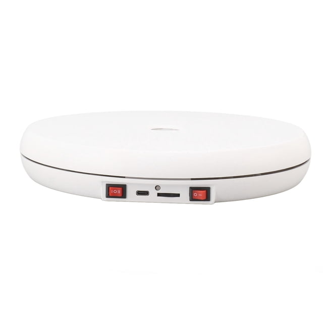Electric Rotating Display Table LED Light 25cm Noiseless 20kg Load Capacity Turntable Display Stand for Jewelry
