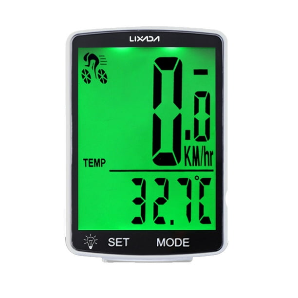 Velocímetro LIXADA Computadora de bicicleta inalámbrica Pantalla LCD multifuncional Computadora de b Lixada Velocímetro