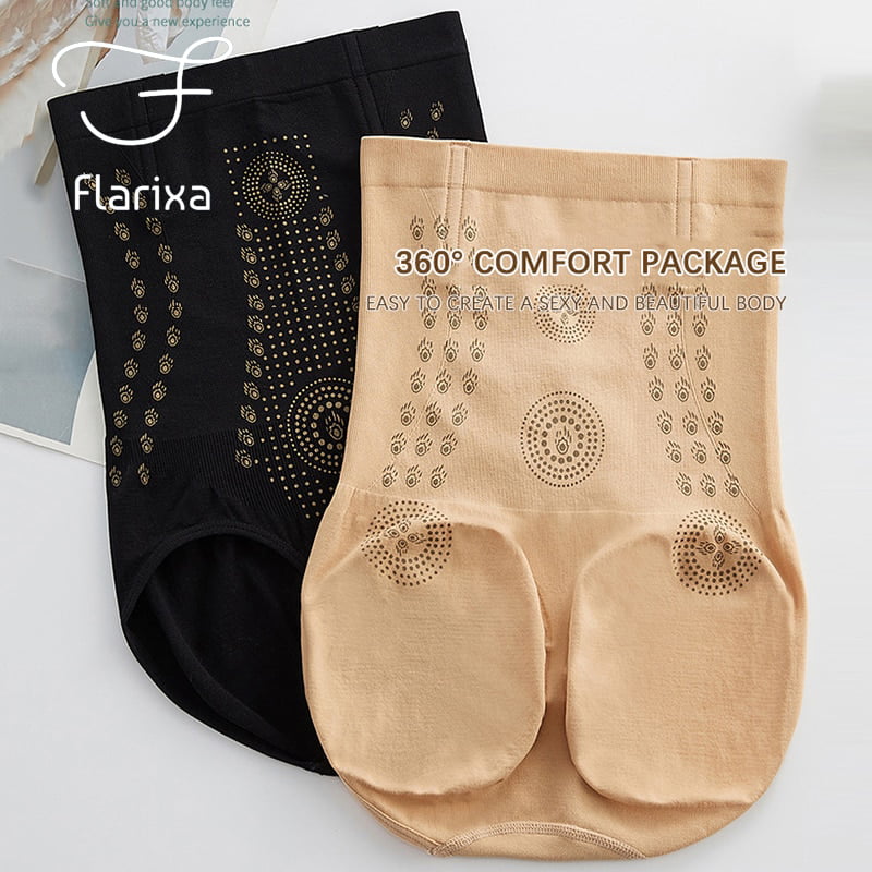 Flarixa Seamless Flat Belly Panties High Waist Boxers For Women