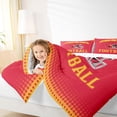 thumbnail image 4 of jejeloiu Football Sport Games Full Size Comforter Sets,Red Yellow Bedding Sets For Rugby Gamer Reversible 3pcs, 4 of 8
