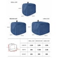 thumbnail image 2 of Navy Blue Small Toaster Cover 2 Slice, Kitchen Appliance Covers, Vintage Country Monochrome Farmhouse Toaster Oven Cover with Loop, Bread Machine Cover Polyester Dust Cover Protection, 2 of 4