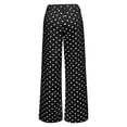 thumbnail image 3 of acuever Cute Polka Dot Pants for Women - High Waisted Wide Leg Casual Jeans, Loose Flowy Trousers, 3 of 7