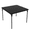 Black - Only Table, variant on Folding Card Table, Portable Square Card Table, Foldable Activity Tables with Upholstered PU Leather Tabletop for Indoor Outdoor Use, Space-Saving, No Assembly Required, Only Table