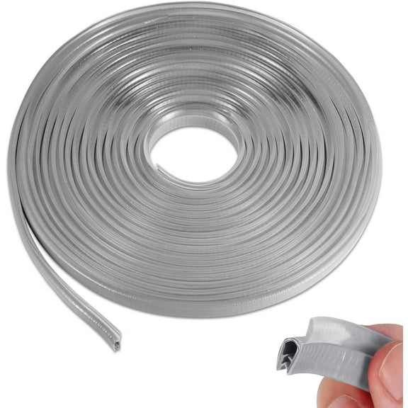 33Ft (10M) Car Door Edge Guard, Rubber soundproof car Door Edge Guard, No Glue Car Door Entry Guard Protective Strip, Applicable to Car, Truck, SUV and ATV, Car Exterior Accessories(Grey)