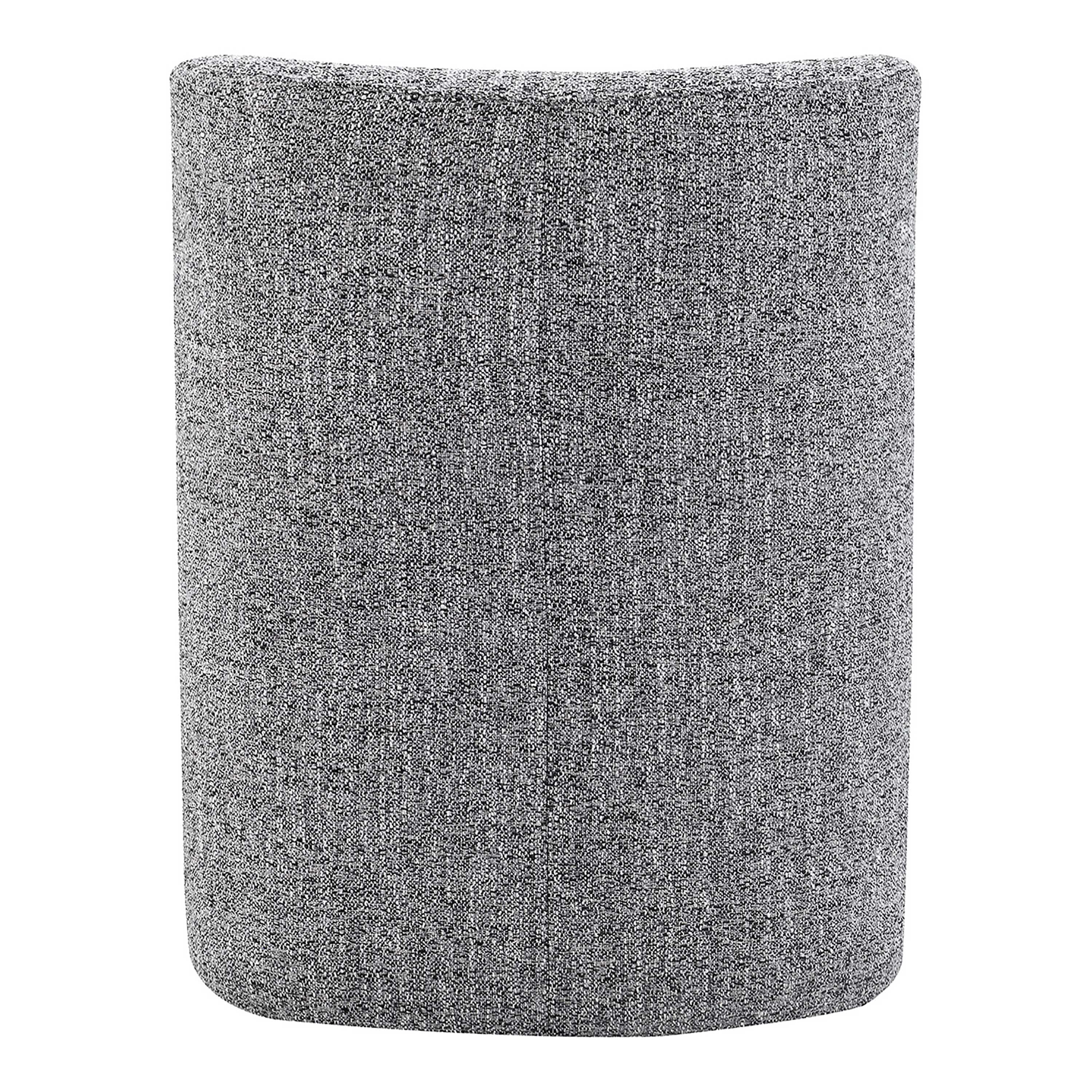 Furniture of America Jaine Modern Fabric Barrel Back Dining Arm Chair with Casters, Pewter Gray