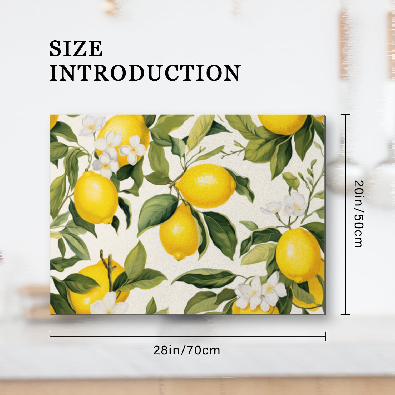 Electric Stovetop Cover, Fresh Lemon Fruits, Glass Stove Protector, Glass Induction Cooktop Protector mat, Non-slip Foldable Decoration pad for Kitchen RV (28×20 Inch)