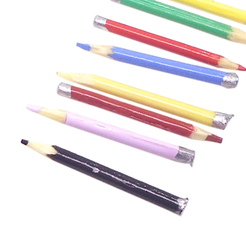 1/12th scale DOLLS HOUSE PACK OF EIGHT COLOURED PENCILS M9.26 
