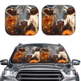 thumbnail image 2 of Fotbe Sunflower Cow In Flower Field 2-Piece Car Windshield Sun Shade | Sun Blocker for Car Windshield | Foldable Automotive Interior Accessories for Sun Protection-Large, 2 of 7