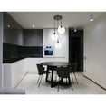 thumbnail image 3 of Baxter 3 Lights Black Pendant With Clear Glass, 3 of 7