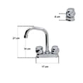 thumbnail image 3 of Llave Mezcladora Baño Lavabo Alfa  Cuerpo De Latón Cromada Reguilete Moderna, 3 of 4