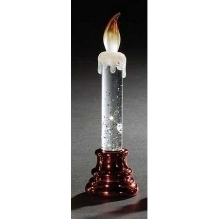 6 75 quot battery operated red base led lighted glitter filled battery operated candle christmas lights