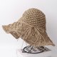 thumbnail image 4 of Women's Handmade Straw Hat Summer Wide Brim Beach Sun Cap Foldable Large Floppy Braided Sun Hat for Travel, 4 of 5