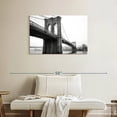 thumbnail image 2 of Elephant Stock Monochromatic Brooklyn Bridge Wall Art - Horizontal Canvas Wall Art - Living Room Wall Decor - Architecture Canvas - White And Black Decor - 36" x 24", 2 of 8