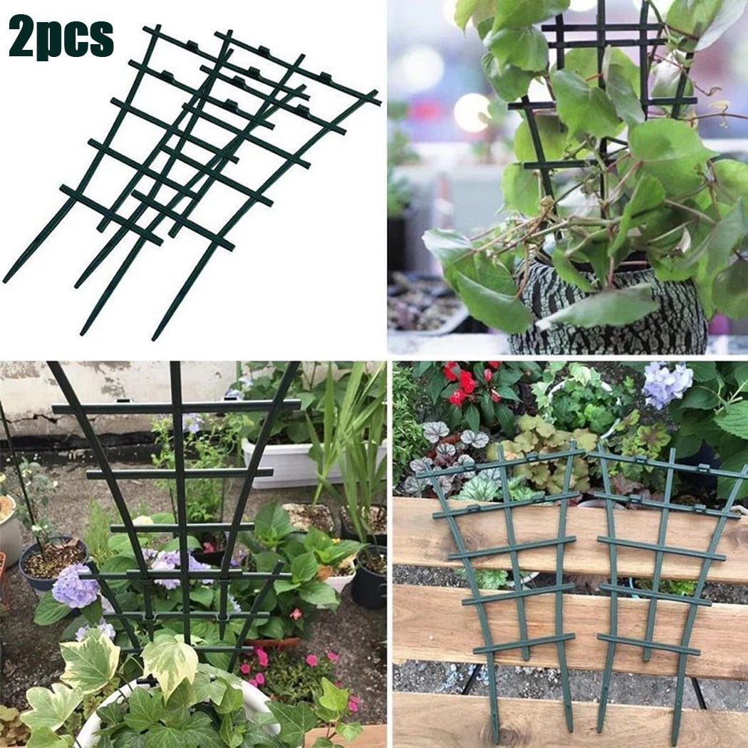 2 x 18cm Green Scrolled Metal Heavy Duty Garden Planter Hook Hanging Basket 