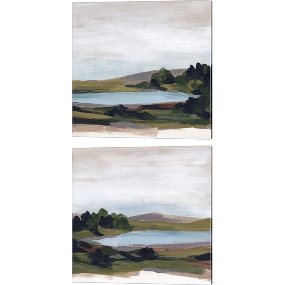 Great Art Now Timberline Gesture by June Erica Vess 2 Piece Canvas Art Set Each 14W x 14H