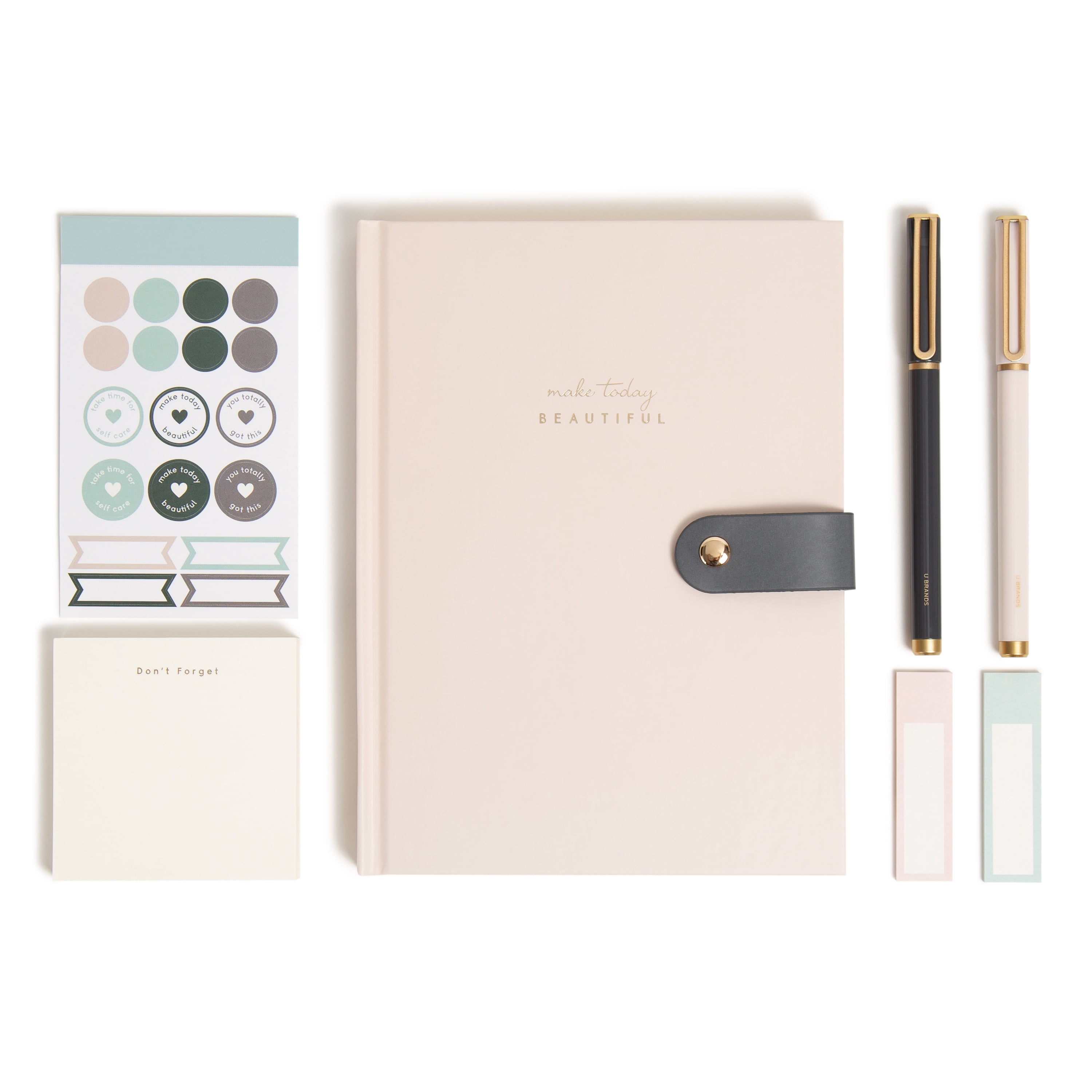 U Brands Pastels Paper Journaling Set, 6" x 8" Journal, 7 Pieces, 2058U