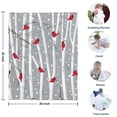 thumbnail image 4 of Gray Christmas Cardinal Bird Pattern Blanket,Comfortable Soft Flannel Throw Blanket,All Season,Warm Lightweight Blankets for Sofa Bed Couch Living Room Chair,30"x40", 4 of 4