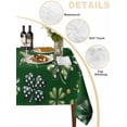 thumbnail image 5 of St Patrick's Day Suqare Tablecloth - 54 x 54 Inch, Watercolor Shamrock Leaf Retro Dark Green Waterproof & StainResistant Tablecloth, Washable Oil-proof Table Cover for Dining/Party/Wedding/Buffet, 5 of 9