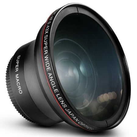 58MM 0.43x Altura Photo Professional HD Wide Angle Lens (w/Macro Portion) for Canon EOS 70D 77D 80D Rebel T7 T7i T6i T6s T6 SL2 SL3 DSLR Cameras