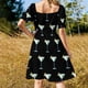 thumbnail image 5 of Vestido de manga corta El cuervo de Edgar Allan Poe Vestido largo de verano para mujer Vestido de verano para mujer 2025, 5 of 7