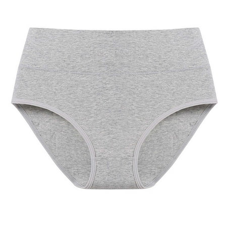 BYHONG High Waisted Leak Proof Panties Underwear for Women Leak Proof Overnight Panties Briefs Panties for Women Grey XL