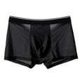 thumbnail image 5 of zeranth Men Underpants U Convex Ice Silk Stretchy Plus Size Close Fit Elastic Waist Panties for Daily Wear, 5 of 7