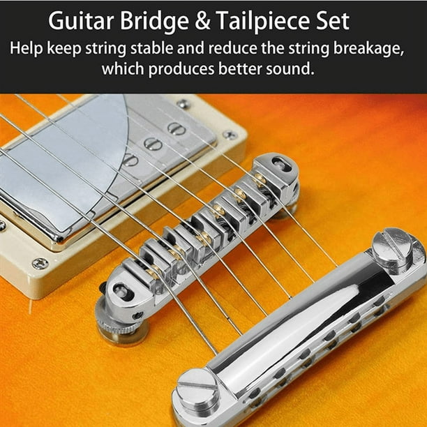 1 Set Of 6 Strings Guitar Tune-O-Matic Bridge and Tailpiece with