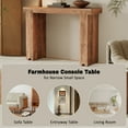 thumbnail image 4 of Aukfa 45" Narrow Console Table, Farmhouse Mango Wood Entryway Table Sofa Table for Entryway Hallway, Honey, 4 of 8