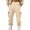 White, variant on Men's Fleece-Lined Multi-Pocket Utility Cargo Pants - Wide-Leg Cuffed Design with Contrast Stripes for Winter Casual & Hiking Trousers,Red,M