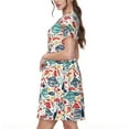 thumbnail image 2 of Rocae Barbecue for Dresses Summer Casual Ruffle Short Sleeve Cute Crew Neck Flowy Dress with Pockets, 2 of 6