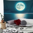 thumbnail image 2 of RKSupls Tapestry Wall Hanging Art, Full Moon Over Ocean at Night Tapestry Decoration for Daily Bedroom, Dorm, Living Room, Apartment Hallway Home Decor, 2 of 5