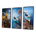 thumbnail image 3 of Designart "On The Boat Sailing II" Boat Framed Wall Art Set Of 3 - Yellow Boat Frame Gallery Set For Office Decor, 3 of 6