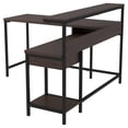 thumbnail image 3 of Bowery Hill Engineered Wood L-Desk with Storage in Warm Brown, 3 of 10