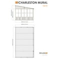 thumbnail image 4 of Sojag 16 x 10 x 8 ft Dark Grey Charleston Wall-Mounted Solarium, 4 of 11