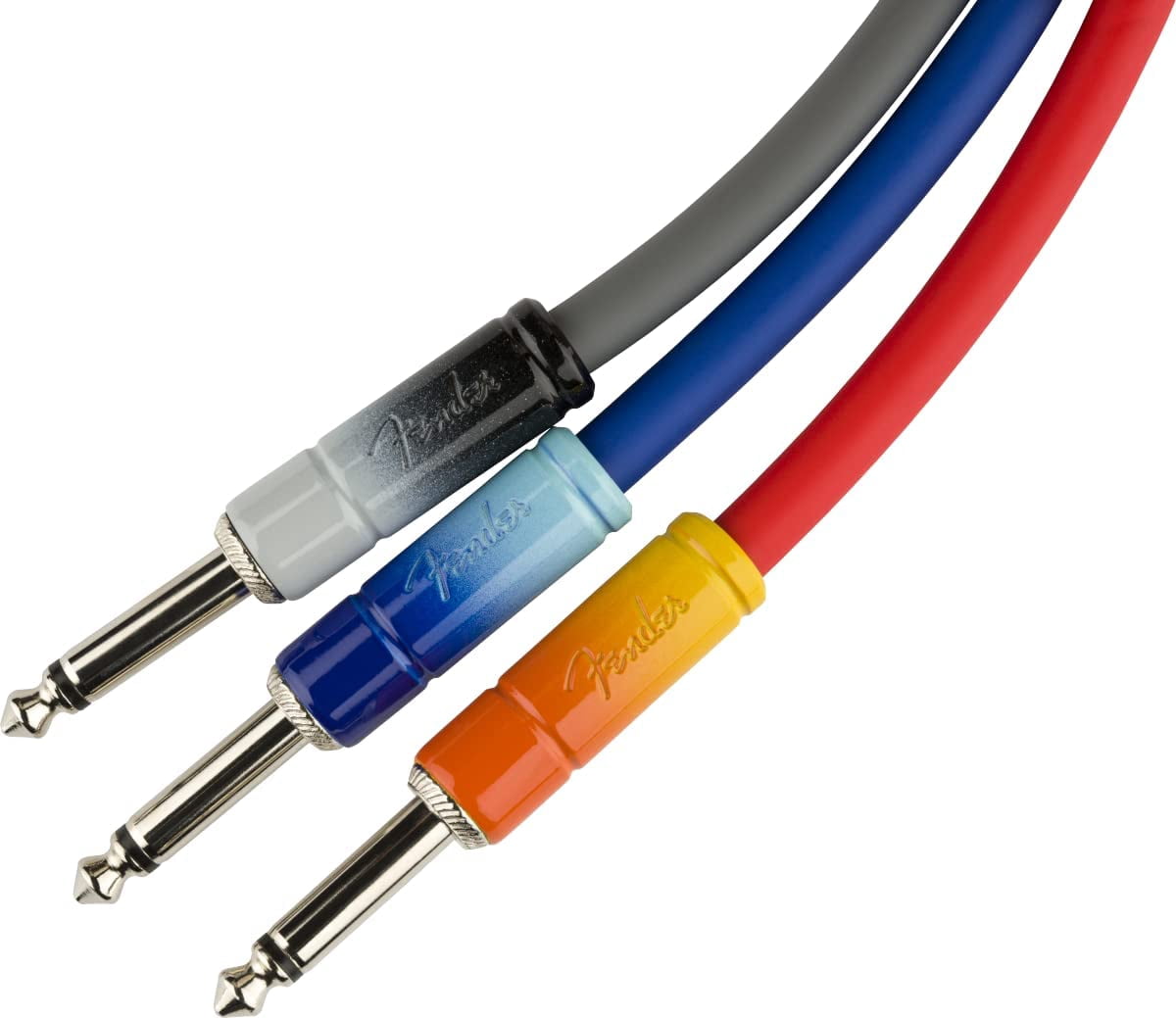 Genuine Fender 10 Foot Ombre Series Instrument Cable Silver Smoke #0990810248