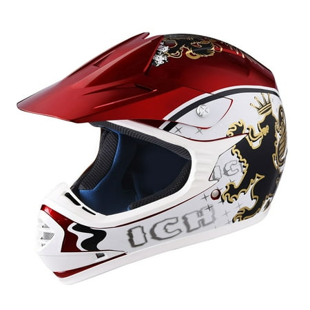 Dirt Bike Helmet - Yescom DOT Youth Motocross Helmet Full Face Off Road Dirt Bike Motorcycle ATV Sports Outdoor S/M/L/XL