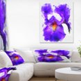 thumbnail image 1 of Blue Flower and Watercolor Splashes - Large Floral Canvas Artwork, 1 of 3