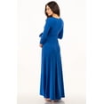 thumbnail image 4 of Maternity and Nursing Maxi Faux Wrap Dress with Adjustable Belt, 4 of 4