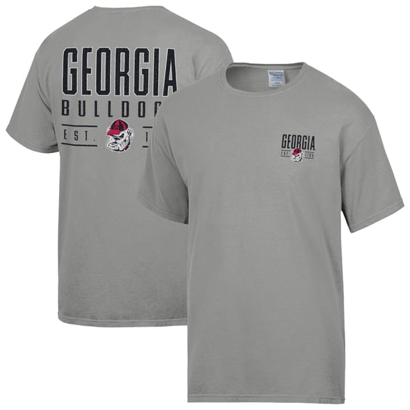 Men's ComfortWash Gray Georgia Bulldogs Big Name T-Shirt