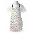thumbnail image 4 of Rain Apron, Rainbow Colors Raindrop Pattern as Falling Dots Shapes on White Background, Unisex Kitchen Bib with Adjustable Neck for Cooking Gardening, Adult Size, Multicolor, by Ambesonne, 4 of 4
