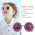 thumbnail image 4 of pitrice Lunettes pour Enfants Plage Décoratives Rondes Lunettes pour Enfants Fleur Intelligentes Lunettes de Soleil pour Filles Vêtements Protection des Yeux Mode Décontractée Violet, 4 of 6