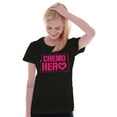 thumbnail image 3 of Breast Cancer Chemo Hero BCA Heart Womens Slim Fit Graphic Tee Brisco Brands S, 3 of 5